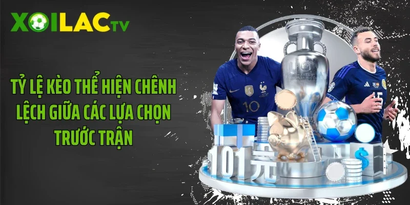 Tỷ lệ kèo thể hiện chênh lệch giữa các lựa chọn trước trận